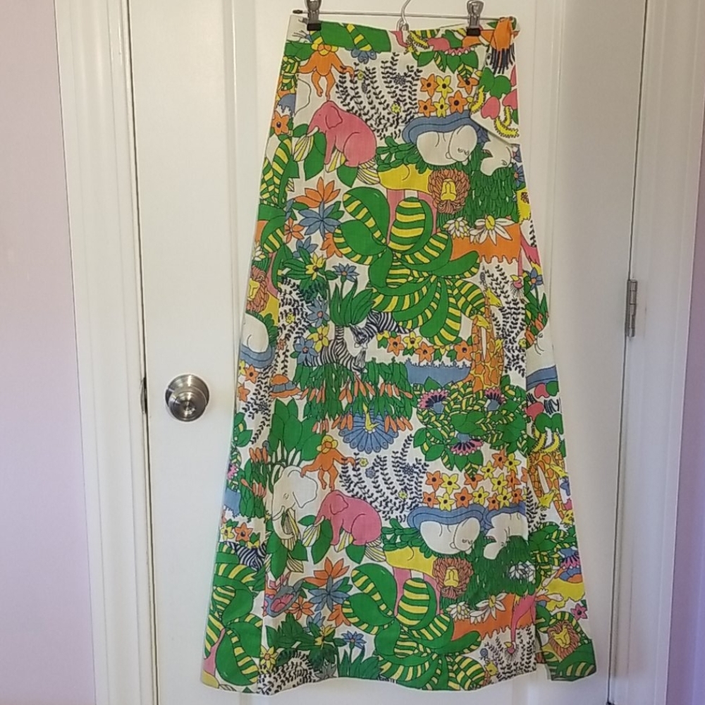Fabulous 60's animal print long skirt